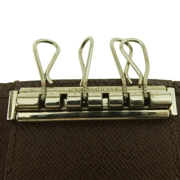 LOUIS VUITTON Key holder Brown silver Women M30538 Authentic secondhand